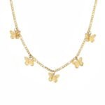 18K Gold-Plated Butterfly Charm Choker | Tarnish-Resistant Titanium Steel Jewelry - Image 3