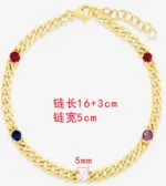 18K Gold-Plated Colorful Zircon Bracelet Set | Stainless Steel Stackable Jewelry - Image 6
