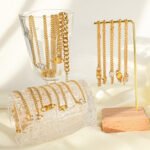 18K Gold-Plated Colorful Zircon Bracelet Set | Stainless Steel Stackable Jewelry