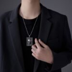 Vintage Gothic Skull & Symbol Titanium Steel Necklace Collection | Men's Punk Jewelry - Image 3