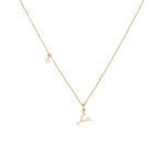 S925 Sterling Silver CZ Initial Letter Necklace | 18K Gold-Plated Personalized Jewelry - Image 4