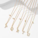 S925 Sterling Silver CZ Initial Letter Necklace | 18K Gold-Plated Personalized Jewelry