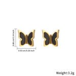 Elegant Butterfly CZ Stud Earrings | Women’s Luxury Daily Earwear - Image 2