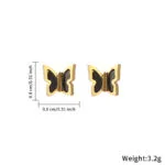 Elegant Butterfly CZ Stud Earrings | Women’s Luxury Daily Earwear - Image 3