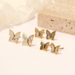 Exquisite Butterfly Stud Earrings for Women | Luxury Elegant Jewelry
