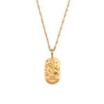 12 Zodiac Constellation CZ Dog Tag Necklace | 18K Gold-Plated Stainless Steel Jewelry - Image 15