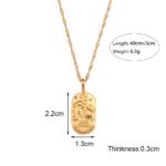 12 Zodiac Constellation CZ Dog Tag Necklace | 18K Gold-Plated Stainless Steel Jewelry - Image 3