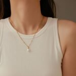 Dainty Satellite Chain Baroque Pearl Pendant Necklace | 18K Gold-Plated Stainless Steel Jewelry - Image 2