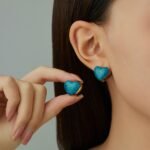 Heart Glitter Epoxy Clip On Earrings for Women | Luxury Stainless Steel Jewelry - Image 2