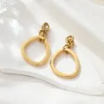 Versatile Gold Geometric Earrings Set | Everyday Minimalist Jewelry - Image 3