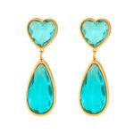 Assorted Color Zircon Drop Earrings Wholesale | Luxury Geometric & Heart Design - Image 6