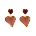 Assorted Color Zircon Drop Earrings Wholesale | Luxury Geometric & Heart Design - Image 4