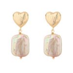 Baroque Freshwater Pearl Drop Earrings for Women | Luxury Gold-Plated Copper Jewelry - Image 3