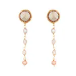 Baroque Freshwater Pearl Drop Earrings for Women | Luxury Gold-Plated Copper Jewelry - Image 4
