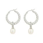Wholesale Freshwater Pearl & Metal Tassel Earrings | Luxury Stainless Steel Jewelry Set - Image 2