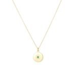 S925 Sterling Silver Starburst Round Pendant Necklace | Emerald CZ Fine Jewelry - Image 2