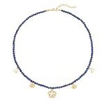 Natural Lapis Lazuli Freshwater Pearl Beaded Necklace | 18K Gold-Plated Stainless Steel Jewelry - Image 2