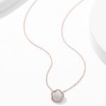 Rose Gold Five-Leaf Clover Mother-of-Pearl CZ Necklace | Hypoallergenic Stainless Steel Jewelry