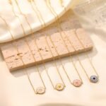 Vintage Eight-Pointed Star Compass Necklace & Bracelet Set | 18K Gold-Plated Stainless Steel Jewelry