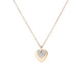Rose Gold Two-Tone Clover & Heart Pendant Necklace | Tarnish-Resistant Stainless Steel Jewelry - Image 5