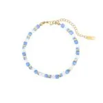 Colorful Square Natural Stone Beaded Necklace & Bracelet Set | Boho Summer Jewelry - Image 6