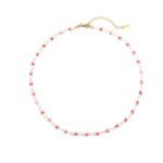 Colorful Square Natural Stone Beaded Necklace & Bracelet Set | Boho Summer Jewelry - Image 2