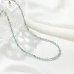 Amazonite Heart Pendant Necklace | 18K Gold-Plated Stainless Steel Boho Jewelry - Image 2