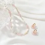 Freshwater Pearl & Rose Quartz Beaded Choker | 18K Gold-Plated Stainless Steel Jewelry - Image 2