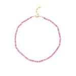 Natural Stone Flat Beaded Necklace | 18K Gold-Plated Stainless Steel Luxury Jewelry - Image 15