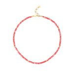 Natural Stone Flat Beaded Necklace | 18K Gold-Plated Stainless Steel Luxury Jewelry - Image 11