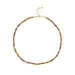 Natural Stone Flat Beaded Necklace | 18K Gold-Plated Stainless Steel Luxury Jewelry - Image 10