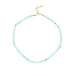 Natural Stone Flat Beaded Necklace | 18K Gold-Plated Stainless Steel Luxury Jewelry - Image 7