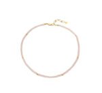 Natural Stone Flat Beaded Necklace | 18K Gold-Plated Stainless Steel Luxury Jewelry - Image 4