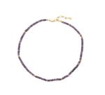 Natural Stone Flat Beaded Necklace | 18K Gold-Plated Stainless Steel Luxury Jewelry - Image 3