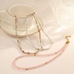 Natural Stone Flat Beaded Necklace | 18K Gold-Plated Stainless Steel Luxury Jewelry