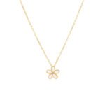 Five-Petal Flower Mother-of-Pearl Pendant Necklace | 18K Gold-Plated Stainless Steel Jewelry - Image 3