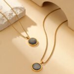 Vintage Map Globe Titanium Steel Pendant Necklace | 18K Gold-Plated Men's Jewelry