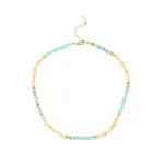 Natural Stone Beaded Necklace | 18K Gold-Plated Stainless Steel Boho Jewelry - Image 9