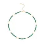 Natural Stone Beaded Necklace | 18K Gold-Plated Stainless Steel Boho Jewelry - Image 7