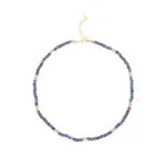Natural Stone Beaded Necklace | 18K Gold-Plated Stainless Steel Boho Jewelry - Image 5