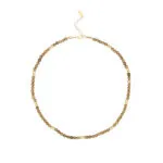 Natural Stone Beaded Necklace | 18K Gold-Plated Stainless Steel Boho Jewelry - Image 3