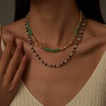 Natural Stone Beaded Necklace | 18K Gold-Plated Stainless Steel Boho Jewelry - Image 2