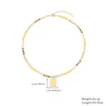 Natural Stone Evil Eye Pendant Beaded Necklace | 18K Gold-Plated Stainless Steel Jewelry - Image 6