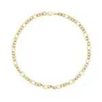 Stainless Steel O-Link Chain Necklace & Bracelet Set | 18K Gold-Plated Jewelry - Image 2