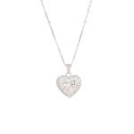Hollow Heart Diamond Pendant Necklace | Premium Stainless Steel Luxury Jewelry - Image 3
