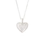 Hollow Heart Diamond Pendant Necklace | Premium Stainless Steel Luxury Jewelry - Image 8