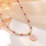 Bohemian Green Aventurine Beaded Necklace | 18K Gold-Plated Titanium Steel Jewelry - Image 3