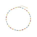 Titanium Steel Colorful Evil Eye Star & Pearl Choker Necklace | 18K Gold-Plated Boho Jewelry - Image 3
