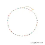 Titanium Steel Colorful Evil Eye Star & Pearl Choker Necklace | 18K Gold-Plated Boho Jewelry - Image 2