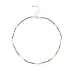 Titanium Steel Colorful Evil Eye Star & Pearl Choker Necklace | 18K Gold-Plated Boho Jewelry - Image 3